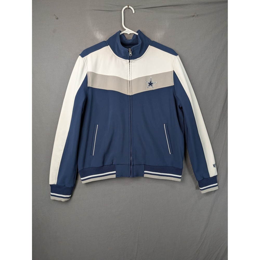 NFL Team Apparel Dallas Cowboys Womens XL Track Jacket Navy Blue 58WXG1014